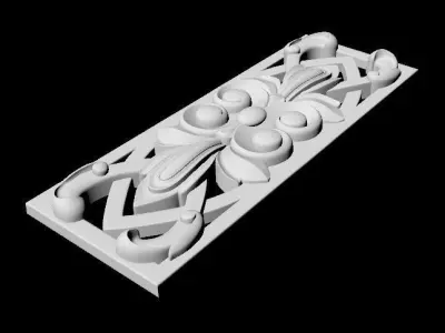Central decor ornament for furniture 3D model 382