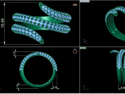 Fancy ring 3D print model get
