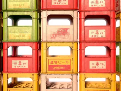 Beer Crate - PBR Game Ready Low-poly 3D model