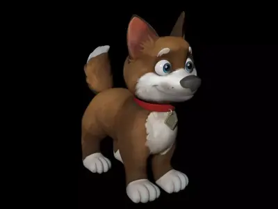 Dog cartoon 3D model purchase