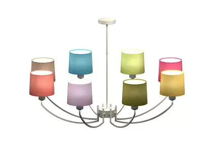 Colorful Chandelier 3D model