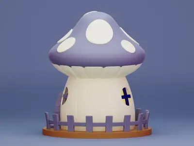 Mushroom House 3D Printable Model 3D print model