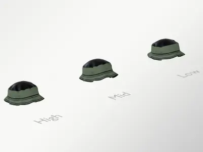 Bob Hat Low-poly 3D model