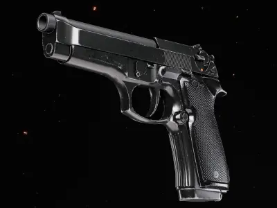 Beretta M9 Low-poly 3D model