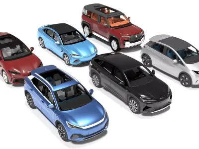 BYD Collection Pack 06 Cars 3D model