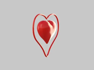 Heart icon v 04 3D model