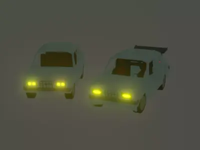 grandfather and grandson car 3D model