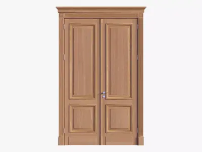 Door classic double 04 3D model