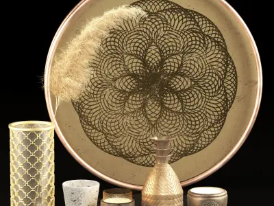 Decorative set-01 3D model