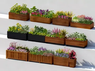 flower box 3D model