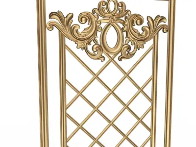 Boiserie Carved Decoration Panel 016 Low-poly 3D model