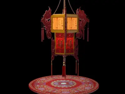 Chinese  palace lantern 3D model purchase