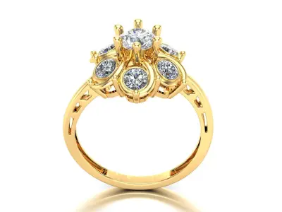 One of glory diamod ring 3D print model