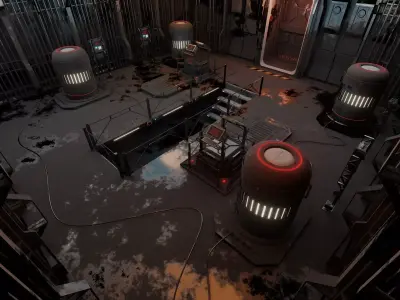 Abandoned research station model 3D model