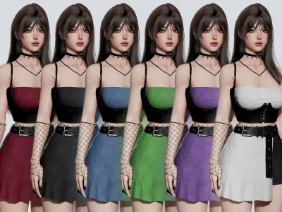 K-POP SERIES Ryu - Game Ready Low-poly 3D model