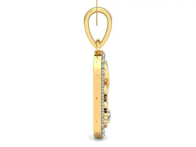 Solitaire Women Pendant 3dm STL OBJ FBX Renders Details 3D print model 70