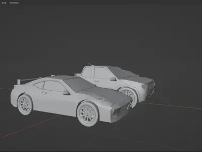 3 Cars Pack Low-poly 3D model