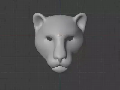 Panther head blend obj ztl 3dm 3D model