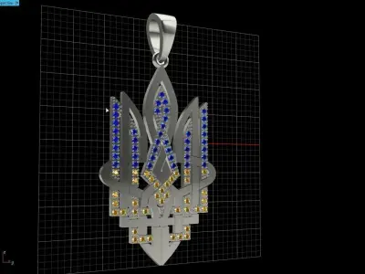 Ukrainian Trident 3D print model