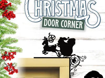 Christmas door corners vol 2 - Multipack of 10 models 3D print model