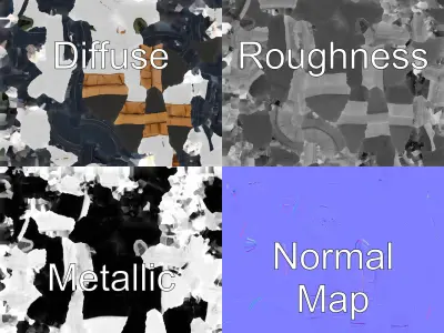 Chipped Paint Lighthouse with Stone Base model pack Low-poly 3D model