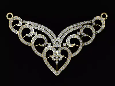 HIP HOP FANCY NECKLACE 3D PRINTABLE MODEL  3D print model