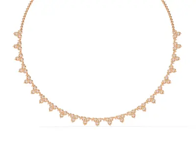 Luxury Full Diamond Necklace for women 3D print model