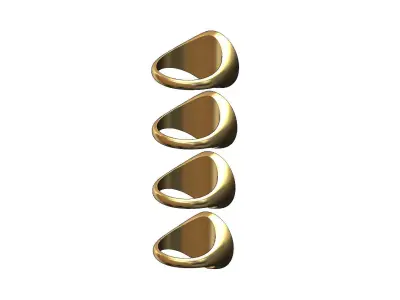 Money smile emoji diamond ring US sizes 7to10 3D print model