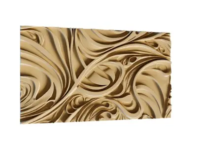  decor set wall panel 34 3D model