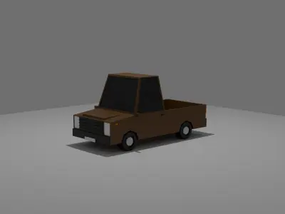 Low Poly Truck - Game Ready  Free low-poly 3D model