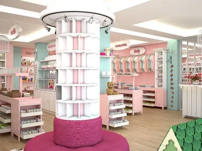 Interior Baby and Gift Store Design 3D model