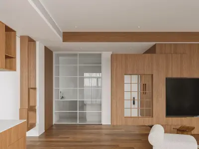 Modern living room dining room interior scenes 190 3D model