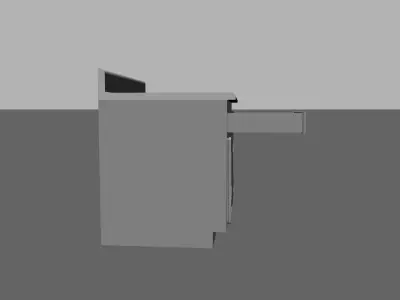 D Cabinet kitchen with drawers Free 3D model