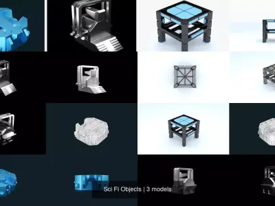 Sci Fi Objects 3D Model Collection