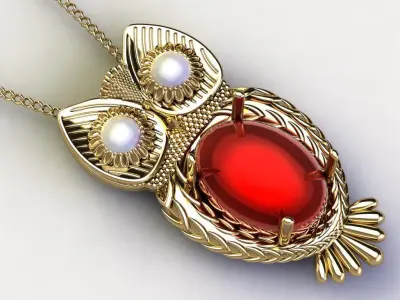 Owl pendant  3D print model