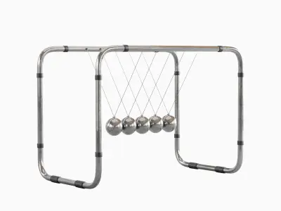 Newton Cradle 02 3D model