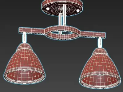 AMBRELLA-LIGHT-TRADITIONAL-TR3111 two light semi flush mount 3D model