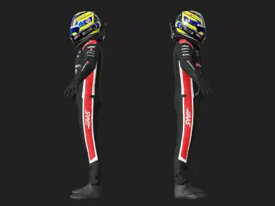 F1 Haas Racing Suit 2025 3D model