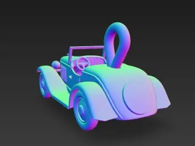 Cute Vintage Roadster  3D model