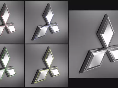 Custom Car logo for 3D print 3D print model