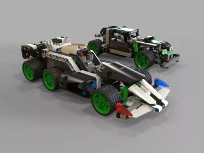 Lego Cars racing 3D model
