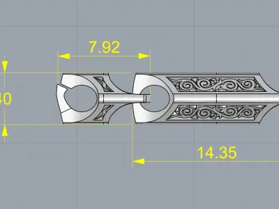 Anchor  Chain Men 3D print model