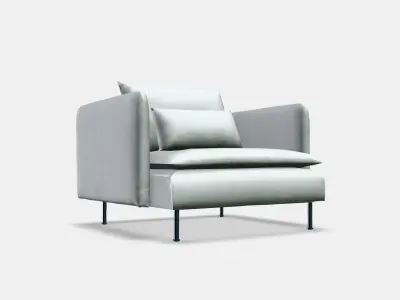 SODERHAMN Armchair Low-poly 3D model