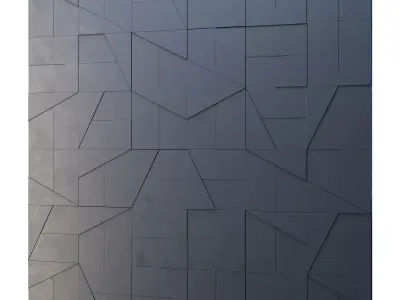 Sahra Decorative Wall 3d Panel  02 3D model