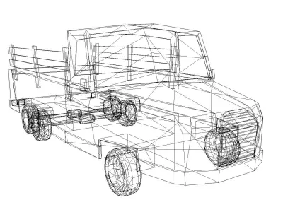 Lowpoly Van truck Free low-poly 3D model