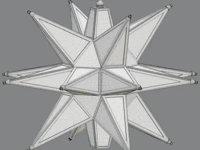 Moravian star lamp 3D model