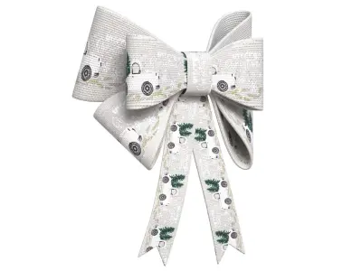 Christmas Bow Ribbon 04 Low-poly 3D model