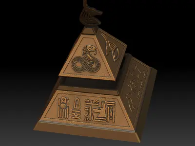 Beautiful Pyramid-Shaped Box 3D print model