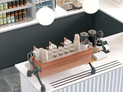 Coffee Kiosk 11 3D model
