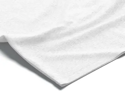 Flat Lay T-shirt - wrinkled casual tshirt Low-poly 3D model